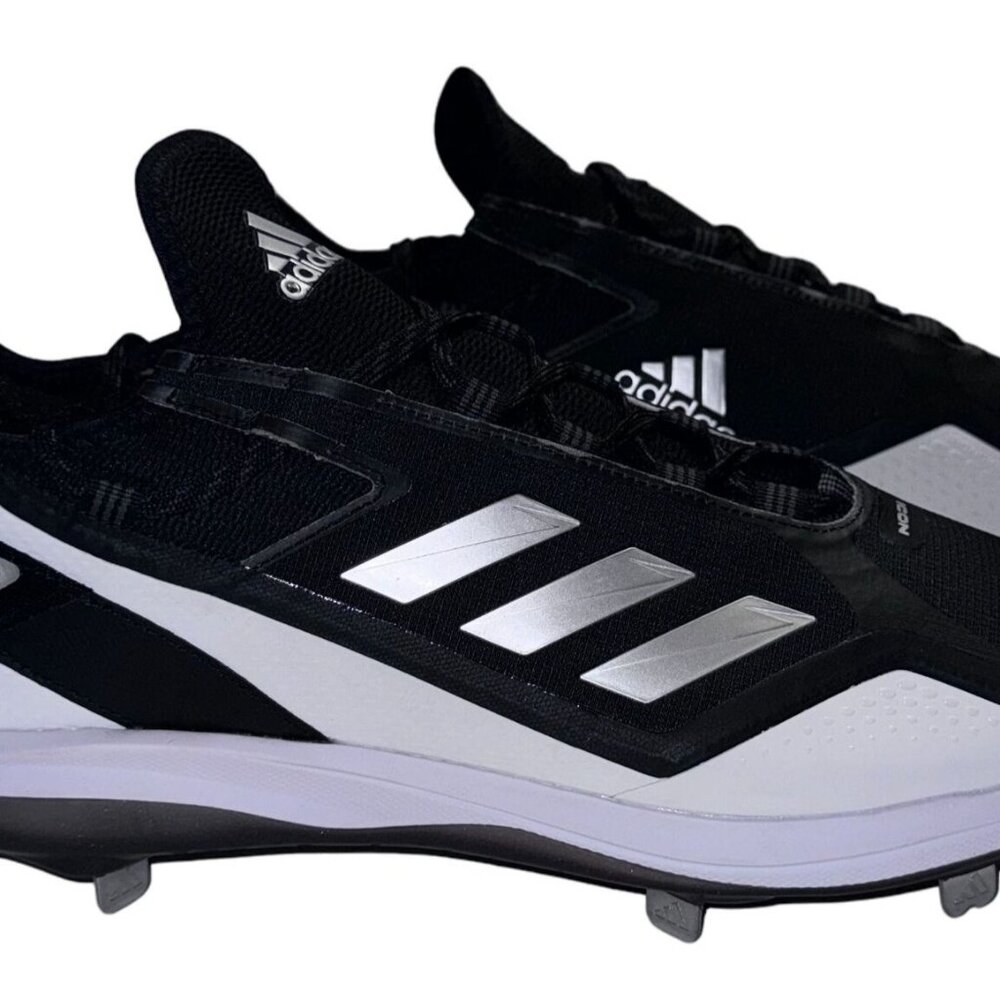 Mens Baseball Cleats Size 14 Black & White Adidas Icon V Boost Metal Spikes